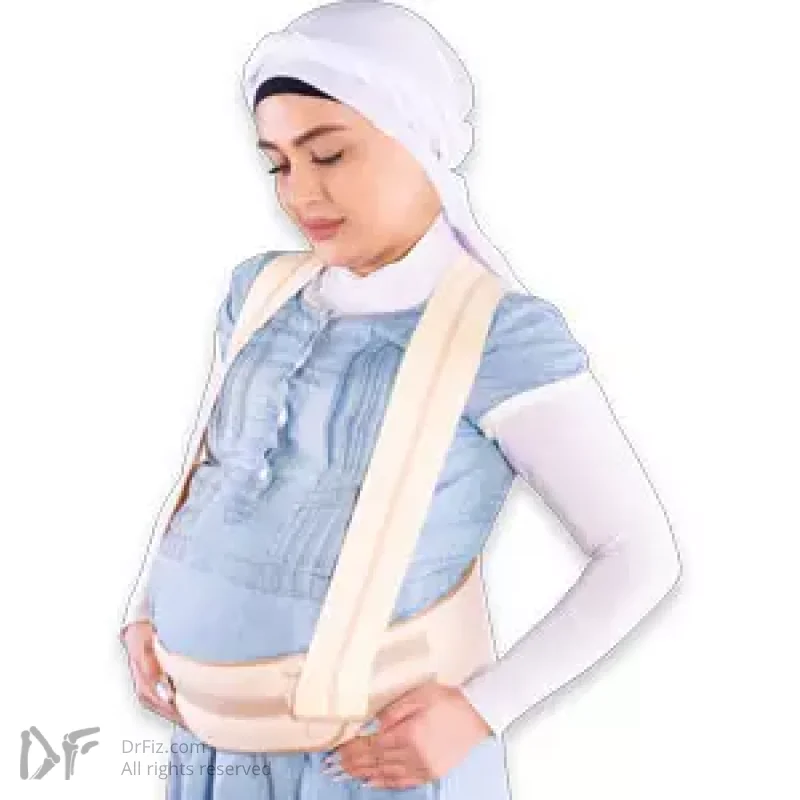 شکم بند دوران بارداری با بند شانه‌ای تن یار کد 4114